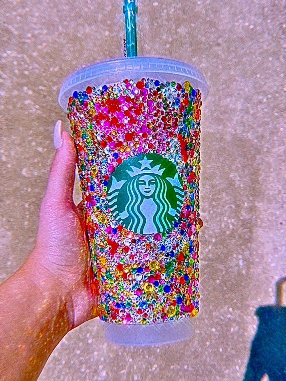 Custom Made Starbucks Bedazzled Cups